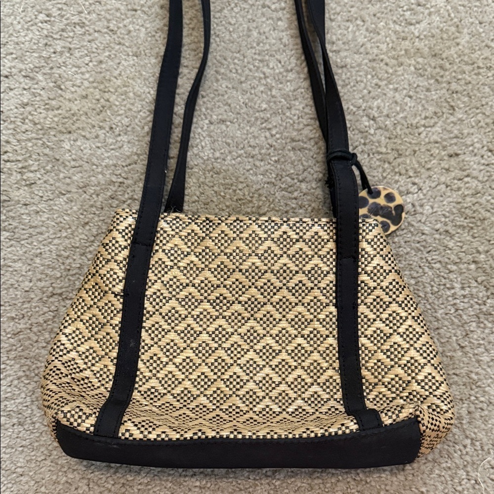 Marlo Vintage Black and Tan Crossbody Bag